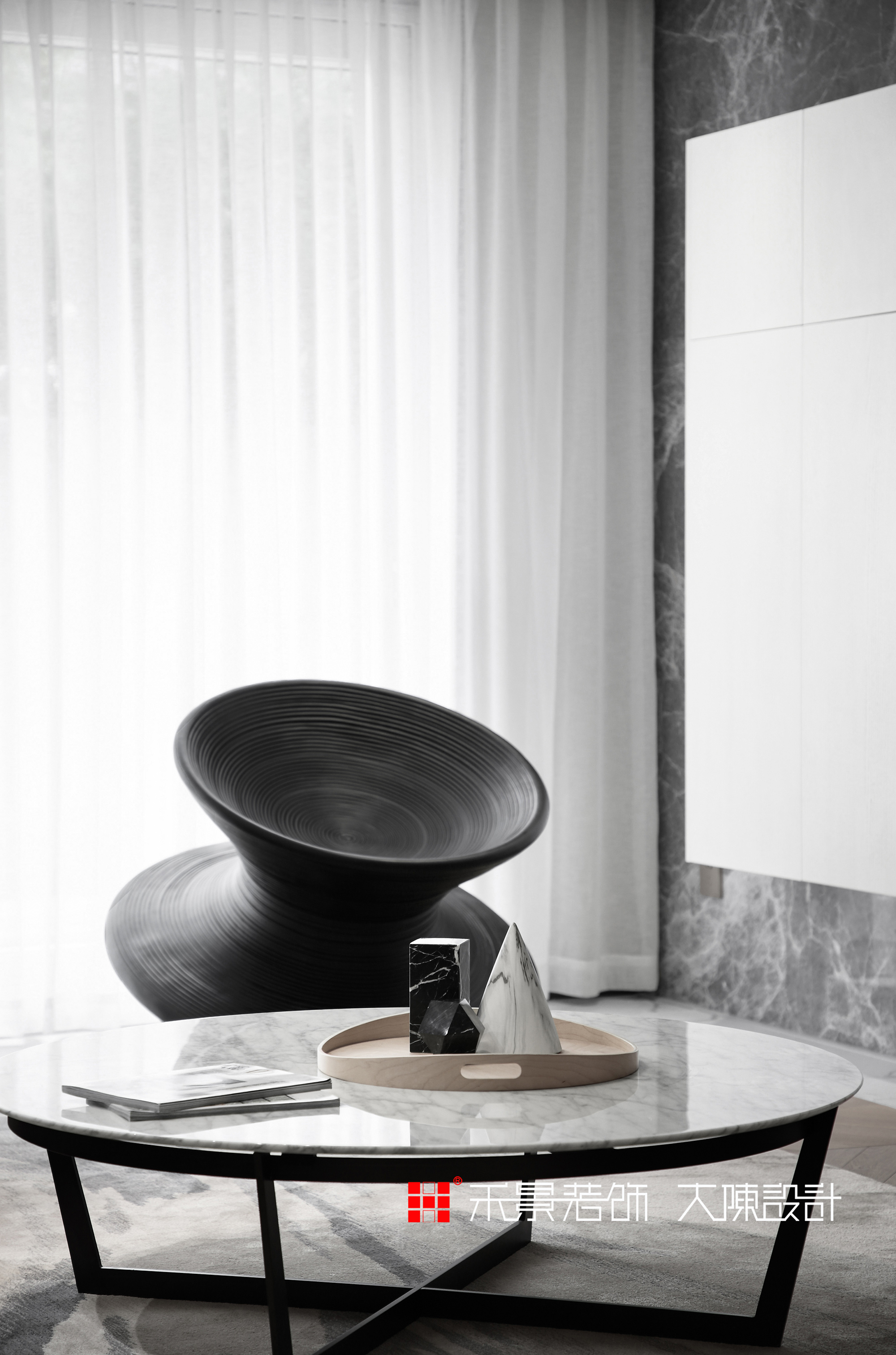 简约 现代 小资 客厅图片来自禾景大陈设计在低调的轻奢感，最爱高级灰的分享