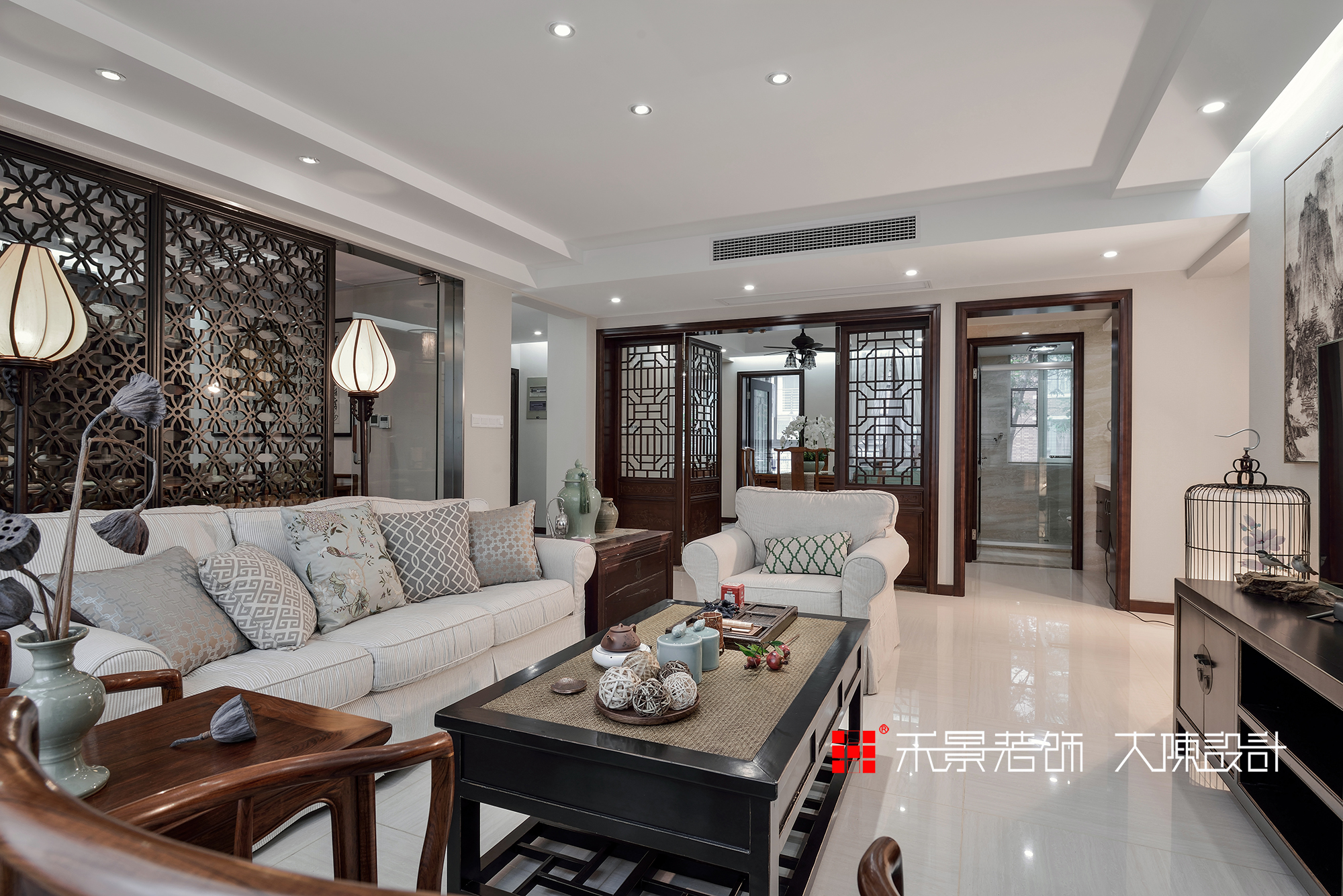 中式 客厅图片来自禾景大陈设计在空谷幽兰亦芬芳的分享