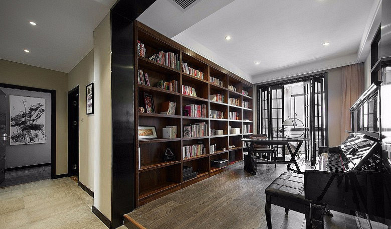 书房图片来自家装大管家在典雅时尚 146平新中式格调3居室的分享