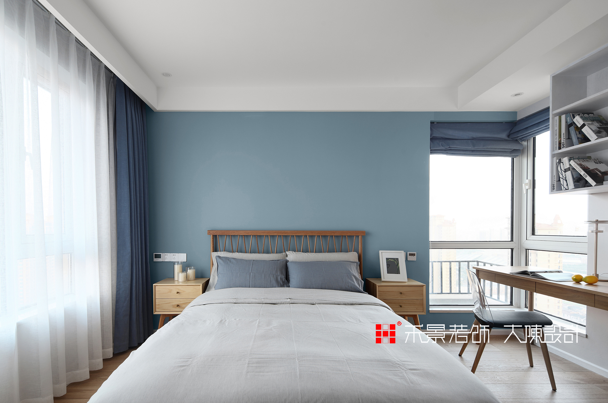 三居 收纳 卧室图片来自禾景大陈设计在160㎡美宅，实景比效果图更赞的分享
