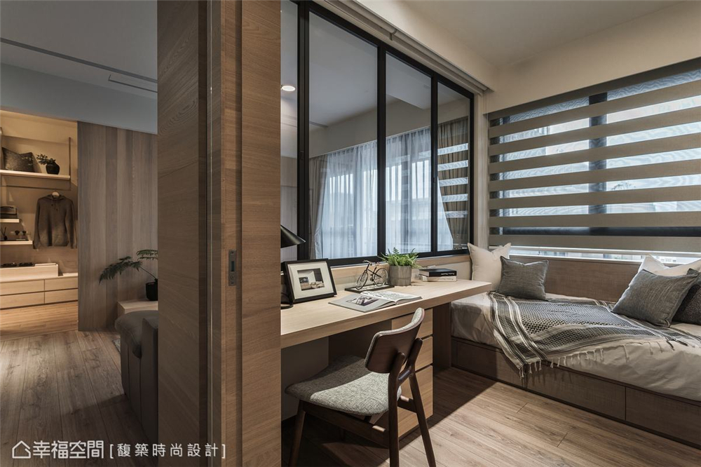 装修设计 装修完成 现代风格 休闲多元 卧室图片来自幸福空间在79平，简约通透，自然系木质好宅的分享