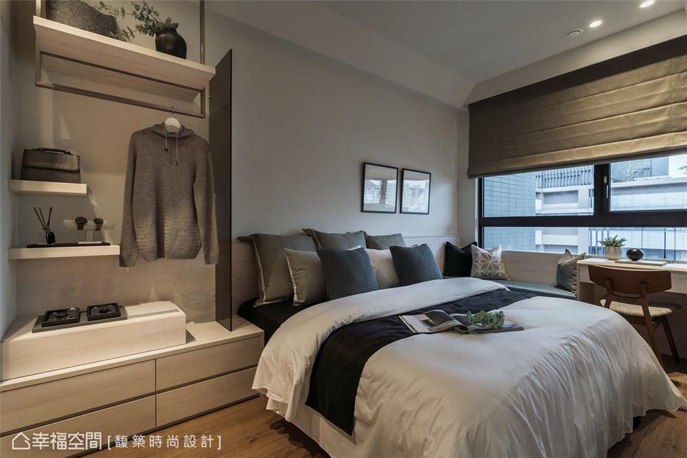 装修设计 装修完成 现代风格 休闲多元 卧室图片来自幸福空间在79平，简约通透，自然系木质好宅的分享