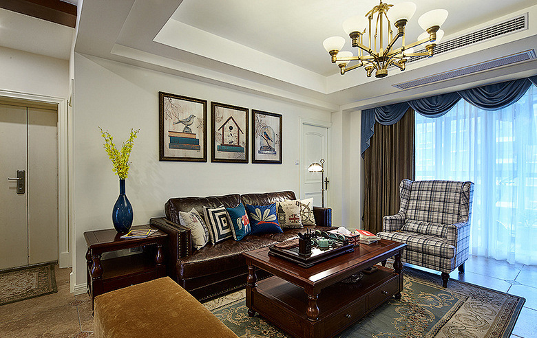 客厅图片来自家装大管家在休闲浪漫世界 116平简约美式3居的分享