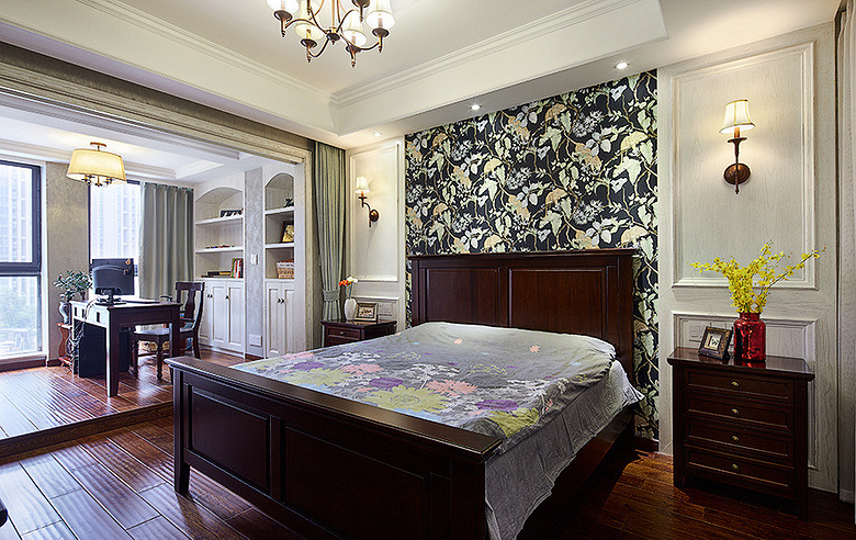 卧室图片来自家装大管家在149平美式温馨3居 随性舒适生活的分享