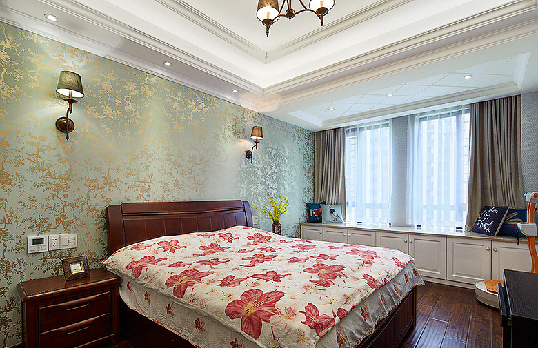 卧室图片来自家装大管家在149平美式温馨3居 随性舒适生活的分享