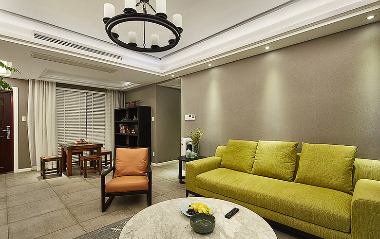 客厅图片来自家装大管家在123平简洁现代3居 实用精致生活的分享