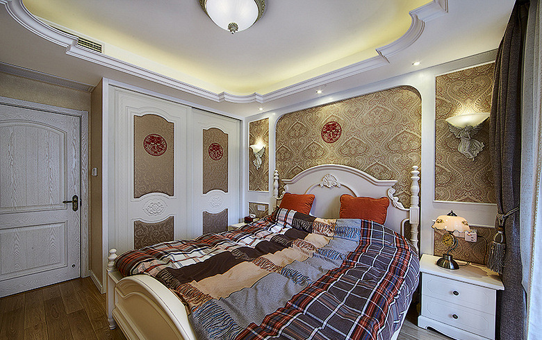 卧室图片来自家装大管家在90平美式混搭空间 个性鲜明的家的分享