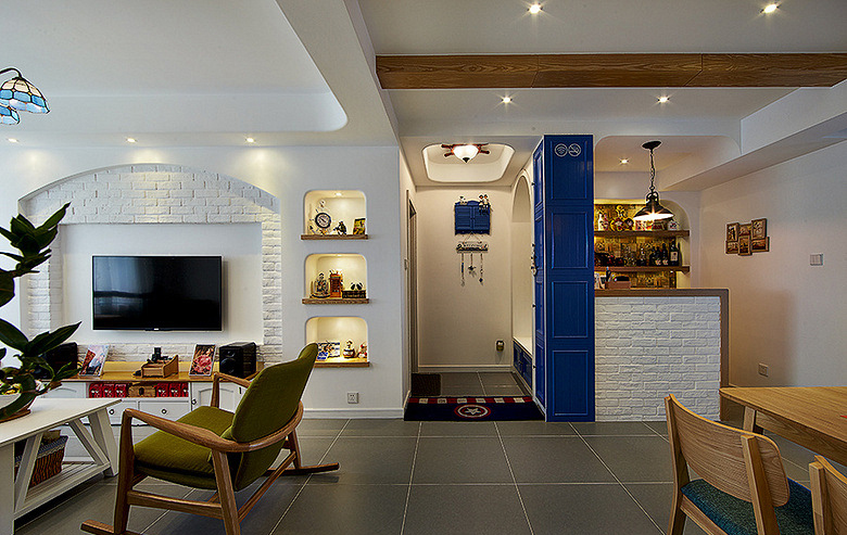 客厅图片来自家装大管家在90平美式混搭空间 个性鲜明的家的分享