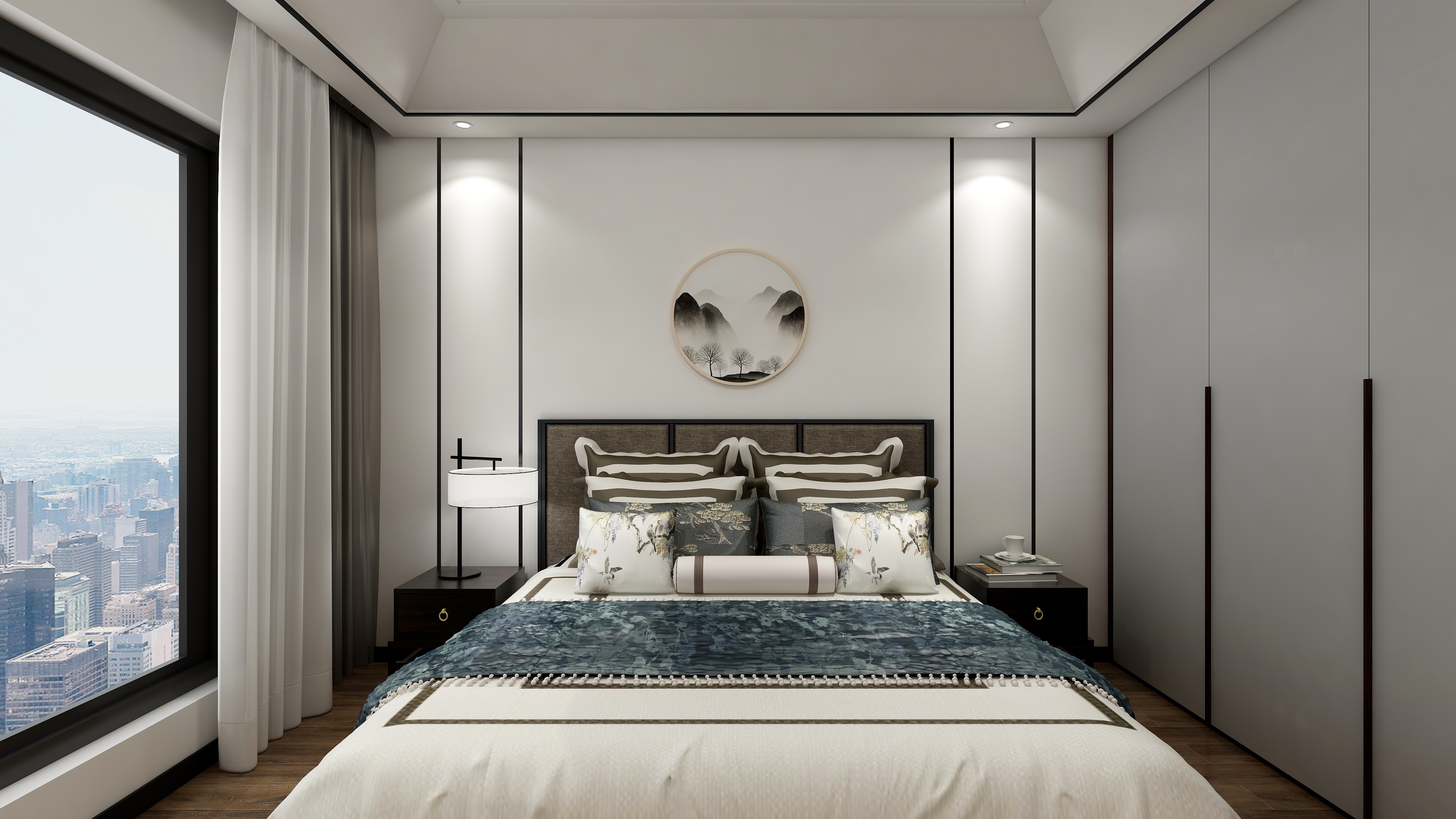 三居 中式 卧室 卧室图片来自重庆东易日盛装饰在书香溪墅新中式设计的分享