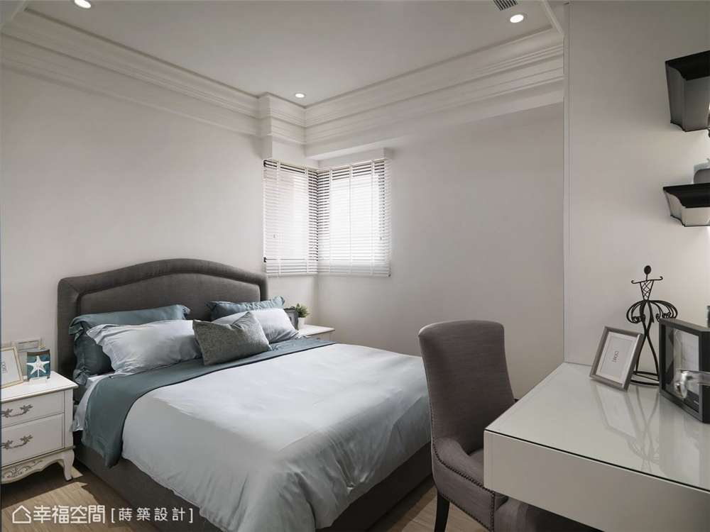 装修设计 装修完成 新古典 卧室图片来自幸福空间在99平，内敛优雅 时尚新古典的分享
