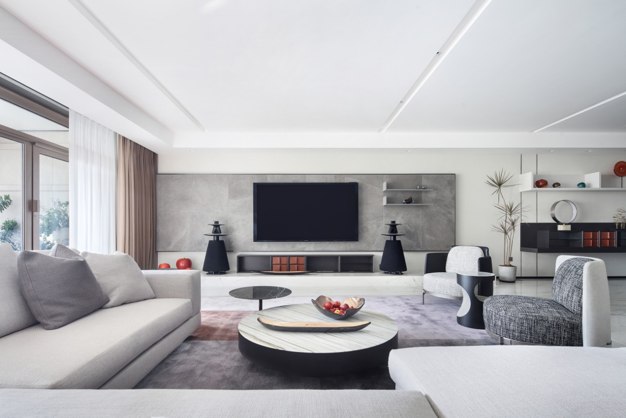 汤臣一品 豪宅装修 现代风格 腾龙设计 客厅图片来自腾龙设计在汤臣一品大平层项目设计的分享