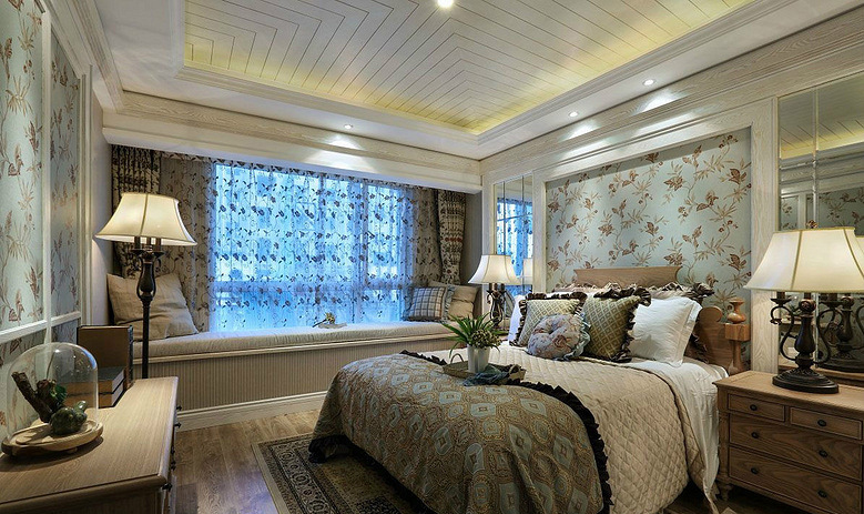 卧室图片来自家装大管家在精致自然 110平美式混搭舒适3居的分享