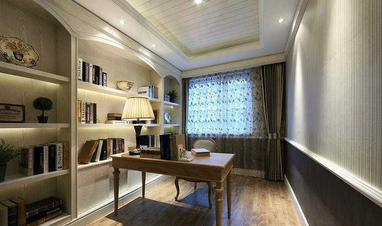 书房图片来自家装大管家在精致自然 110平美式混搭舒适3居的分享