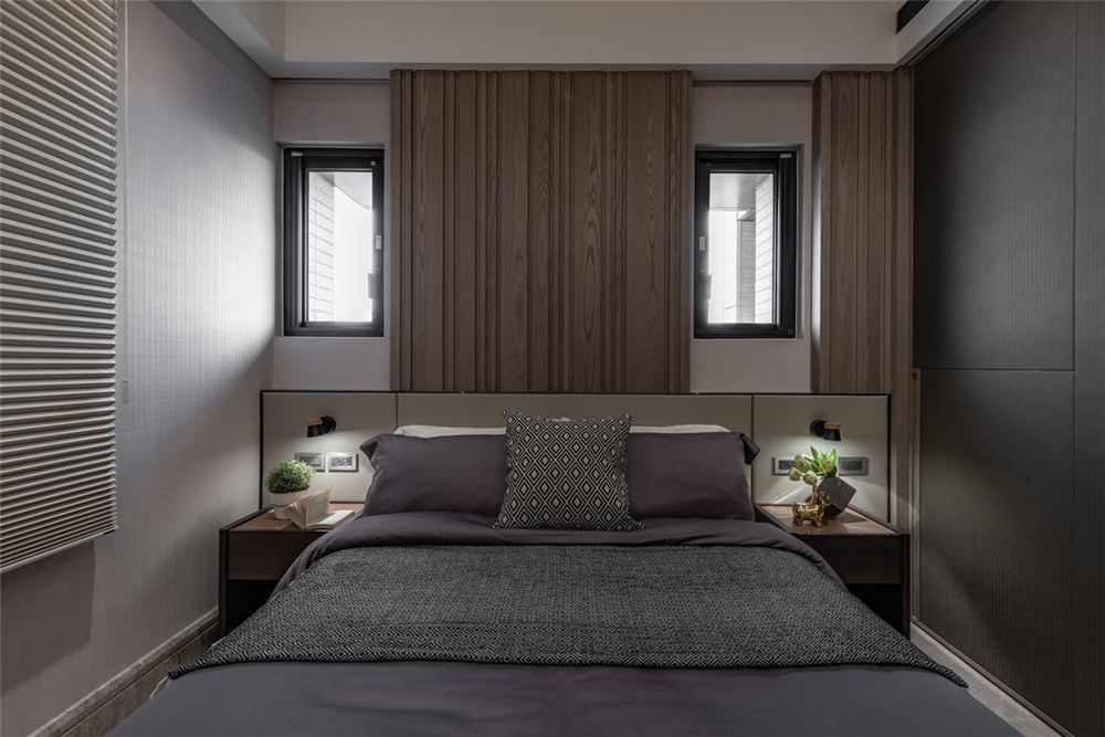 装修设计 装修完成 混搭 卧室图片来自幸福空间在149平，木石间的淳和与清丽对比的分享