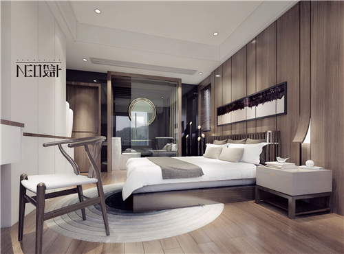 新中式 三居 福州设计师 白领 收纳 旧房改造 卧室图片来自尼欧 | NEO设计在尼欧—《墨痕》的分享