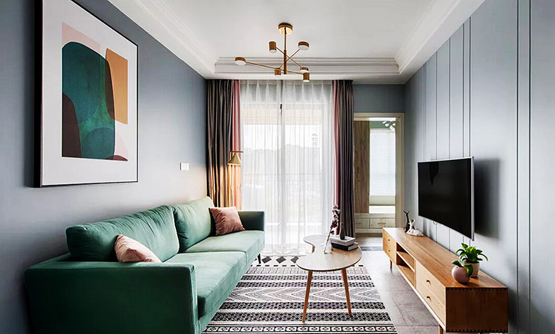 客厅图片来自家装大管家在57平北欧混搭空间 简简单单生活的分享