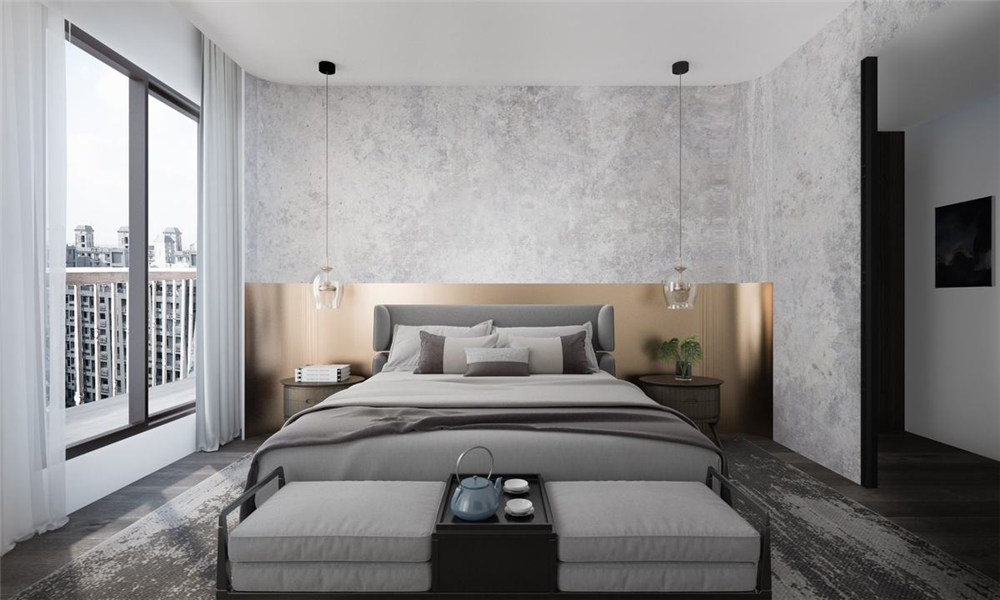装修设计 装修完成 现代风格 卧室图片来自幸福空间在198平，隐约东方 现代质感寓所的分享