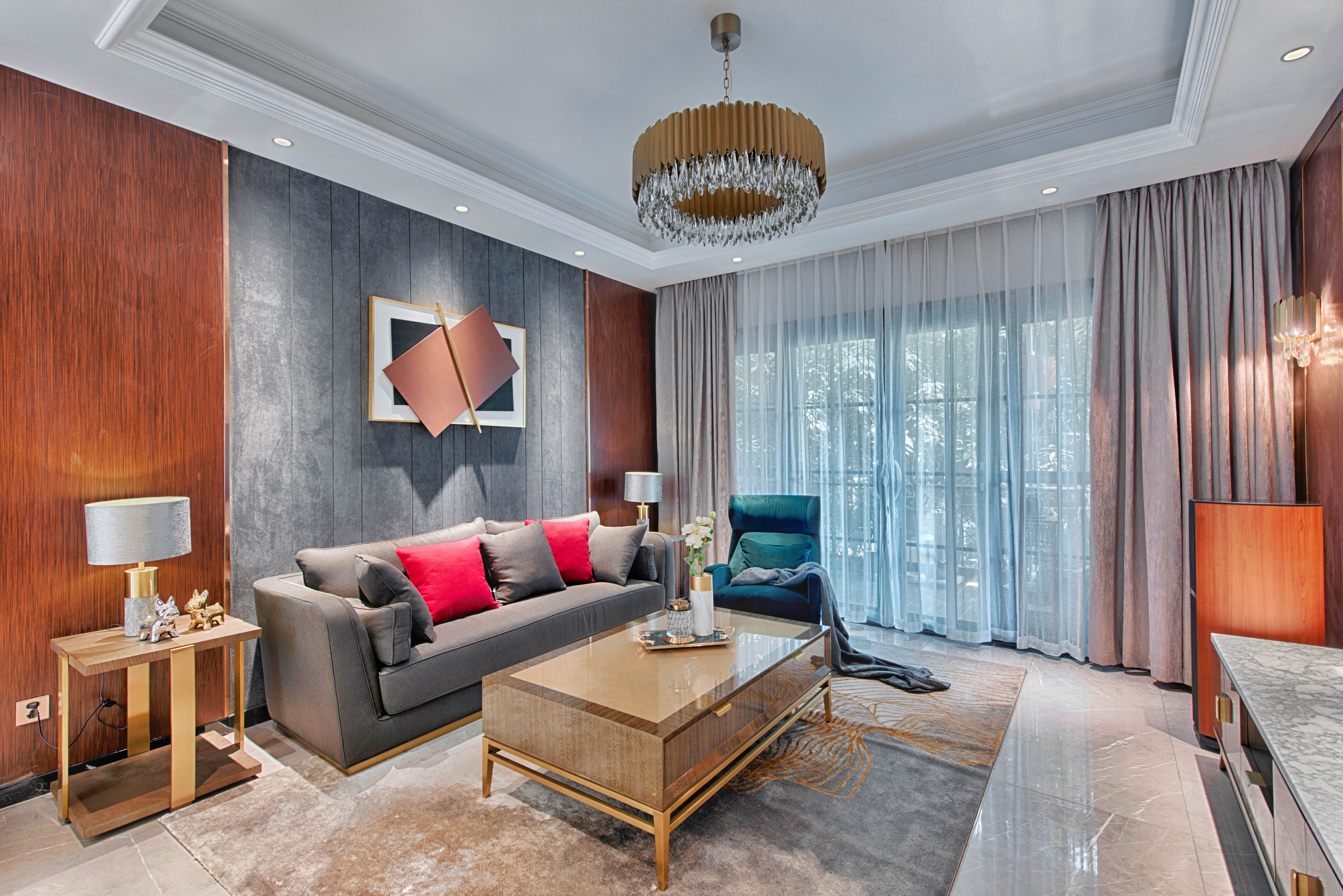 沙发墙 客厅 客厅图片来自重庆东易日盛装饰在竞地朔源居轻奢风设计的分享