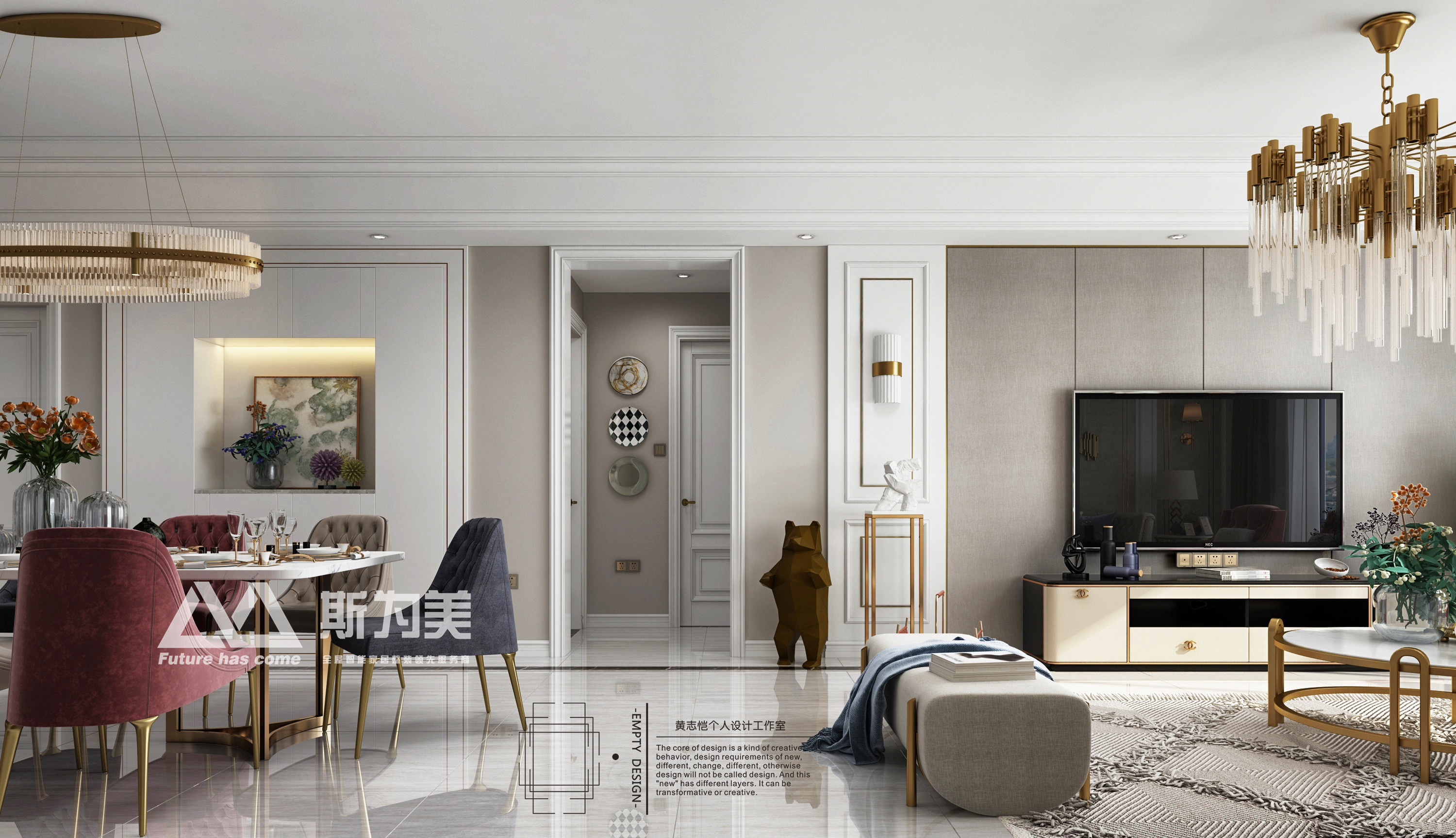 客厅图片来自银川斯为美装饰在轻奢风，重新定义你的生活态度的分享
