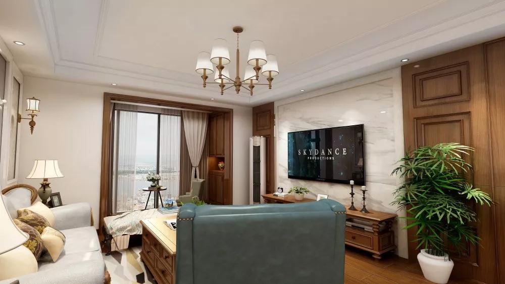 美式 客厅图片来自晋级装饰潘露在晋级装饰——金地名悦143平米的分享