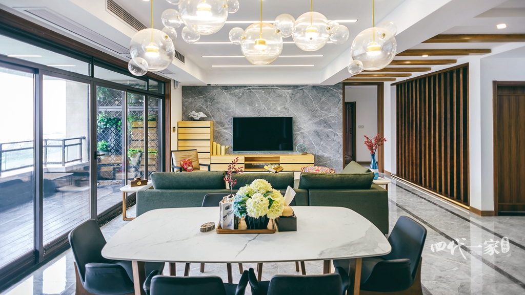 简约 现代 小资 收纳 四室 客厅图片来自兄弟装饰-蒋林明在万科悦湾大平层设计,200平完工图的分享