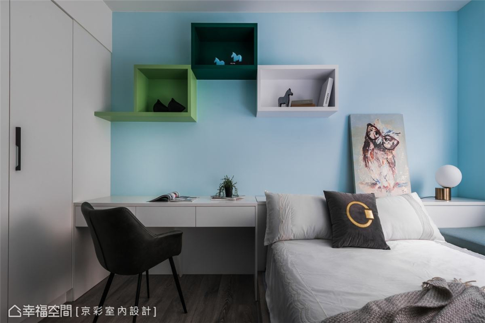装修设计 装修完成 现代风格 三居 卧室图片来自幸福空间在231平，舒适几何时尚美宅的分享