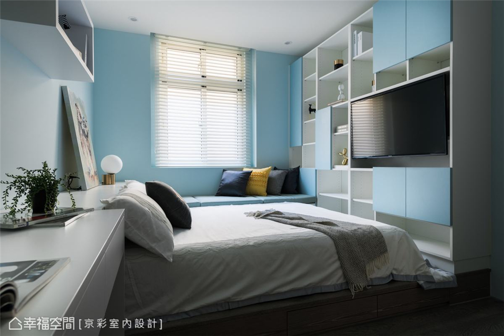 装修设计 装修完成 现代风格 三居 卧室图片来自幸福空间在231平，舒适几何时尚美宅的分享