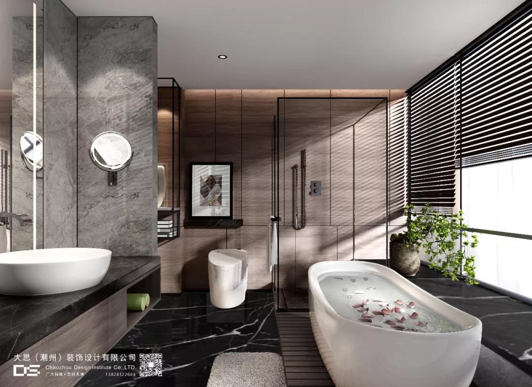 新中式 别墅 卫生间图片来自大思设计在大思设计 |熙泰星级品味新中式的分享
