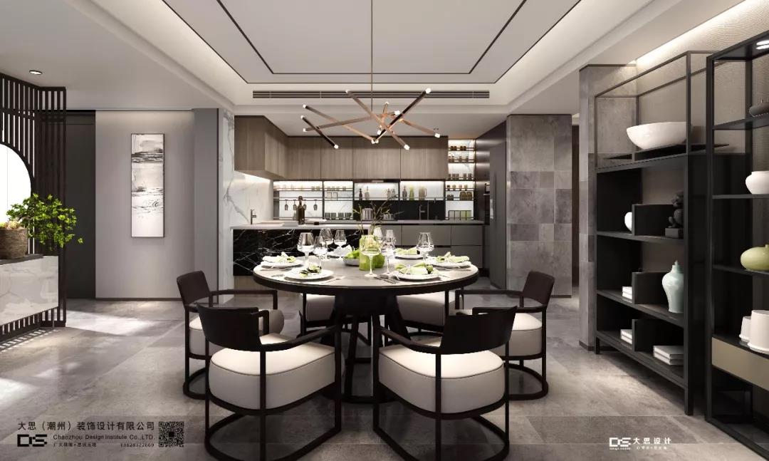 新中式 别墅 餐厅图片来自大思设计在大思设计 |熙泰星级品味新中式的分享