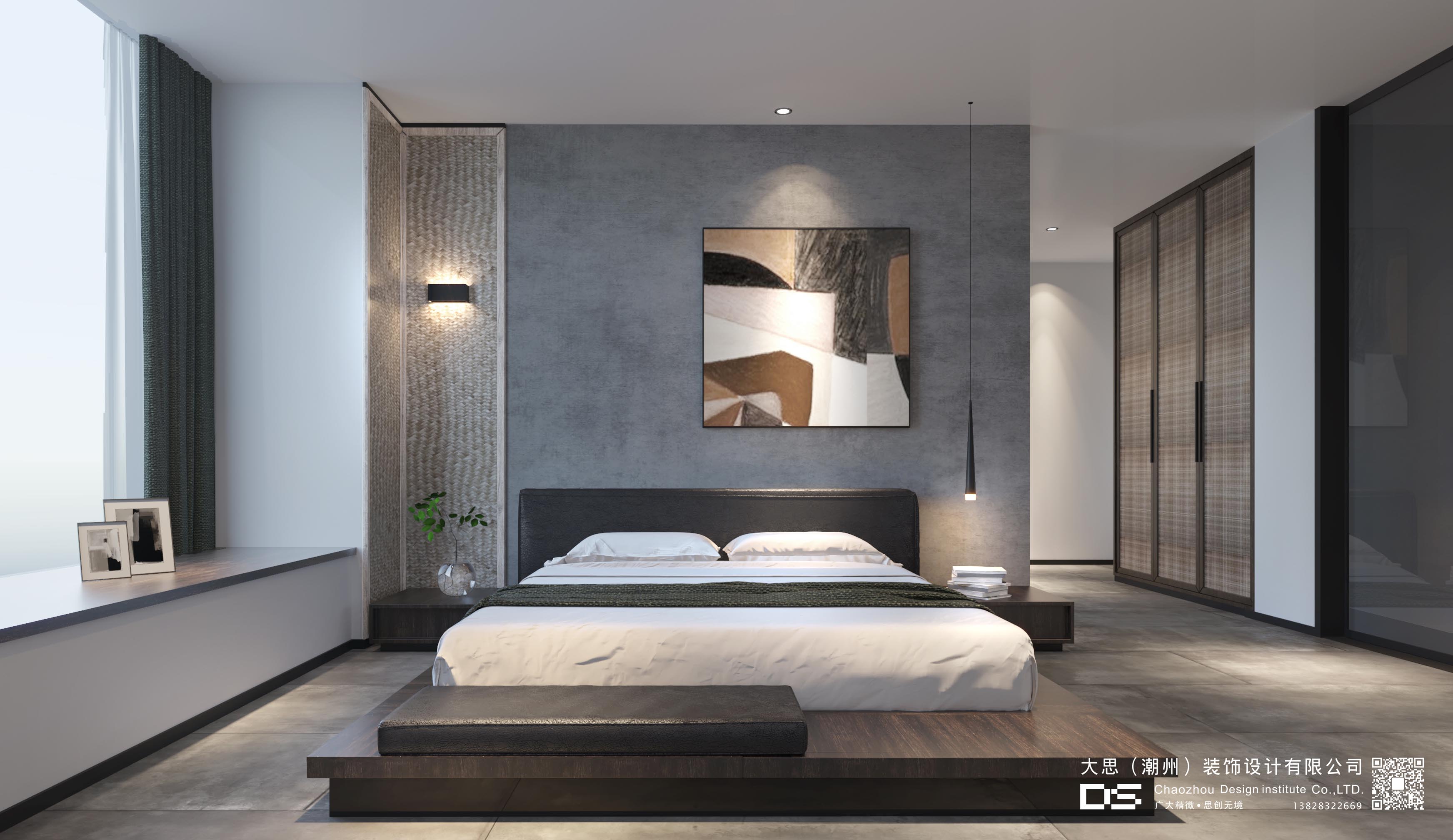 现代简约 别墅 复式 卧室图片来自大思设计在大思设计|海逸一号复式私宅的分享