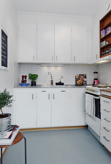 简约 二居 白领 收纳 旧房改造 80后 小资 厨房图片来自今朝小伟在清新脱俗，美家44平个性小公寓的分享