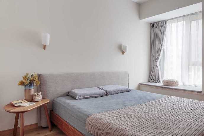二居 白领 收纳 旧房改造 80后 小资 卧室图片来自今朝小伟在淡雅日式格调，色彩干净柔和的分享