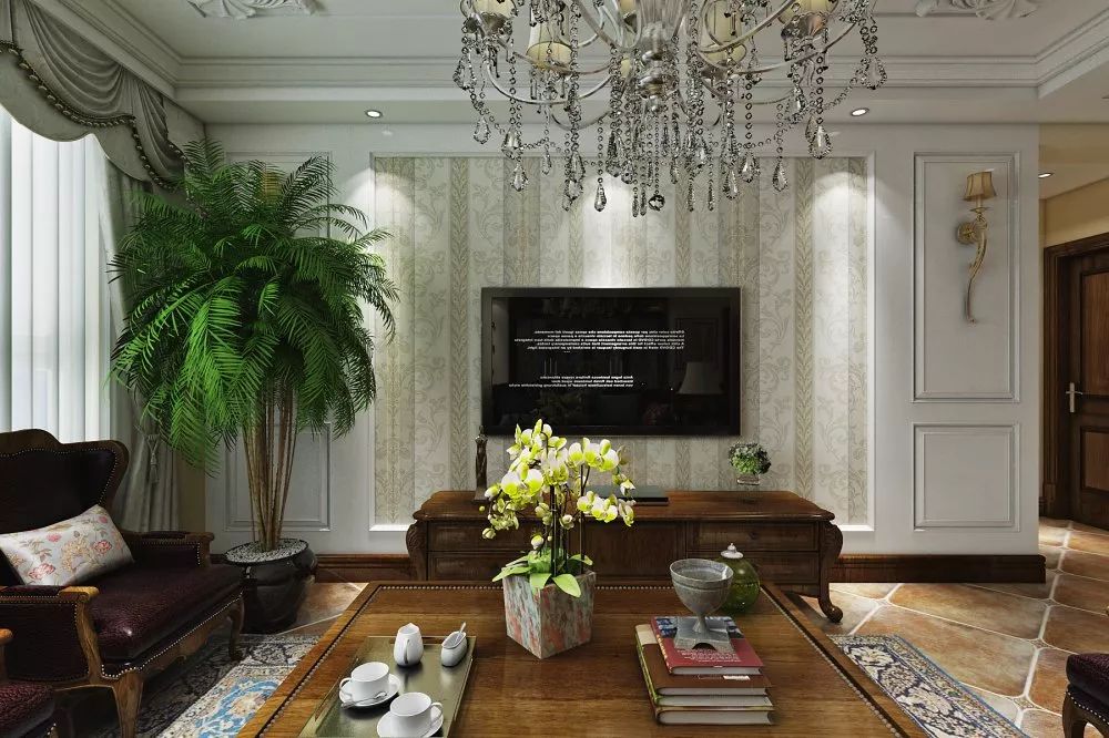 小资 二居 美式 客厅图片来自晋级装饰官方在浦江御景湾138平美式风格的分享