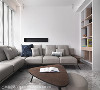 客厅
白净空间主调，缀以灰阶软装，予以客厅清新雅致的舒心气息。