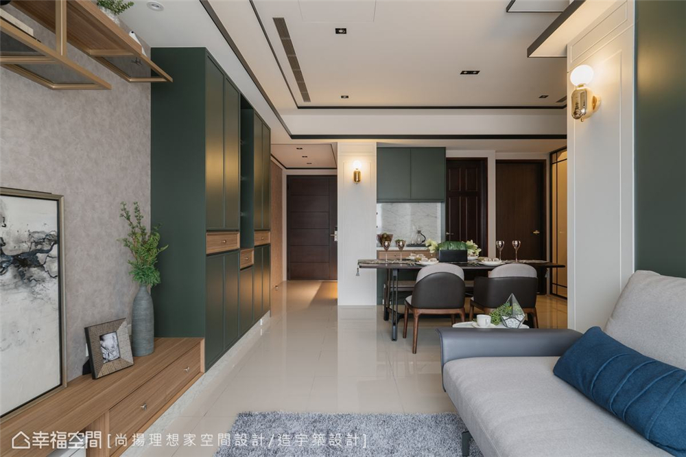装修设计 装修完成 美式风格 客厅图片来自幸福空间在73平， 高CP值美式新婚宅的分享