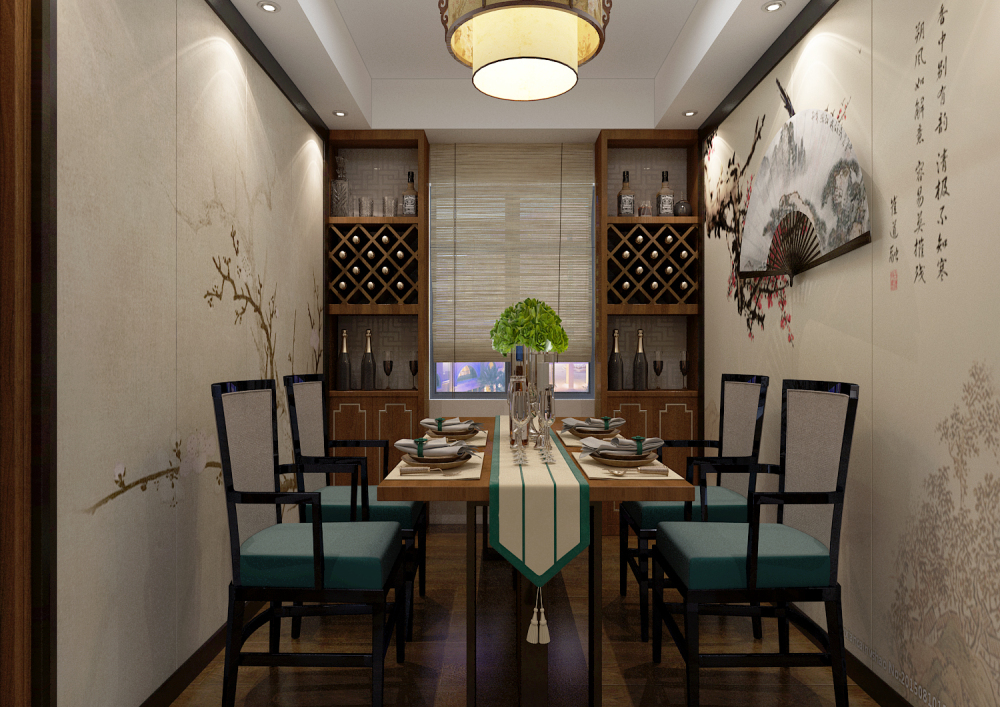 新中式 二居 餐厅图片来自知贤整体家装在大学里的分享