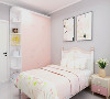 女儿房和主卧采用同样的灰色乳胶漆，后期根据家居的选择来区别不同的卧室用途。