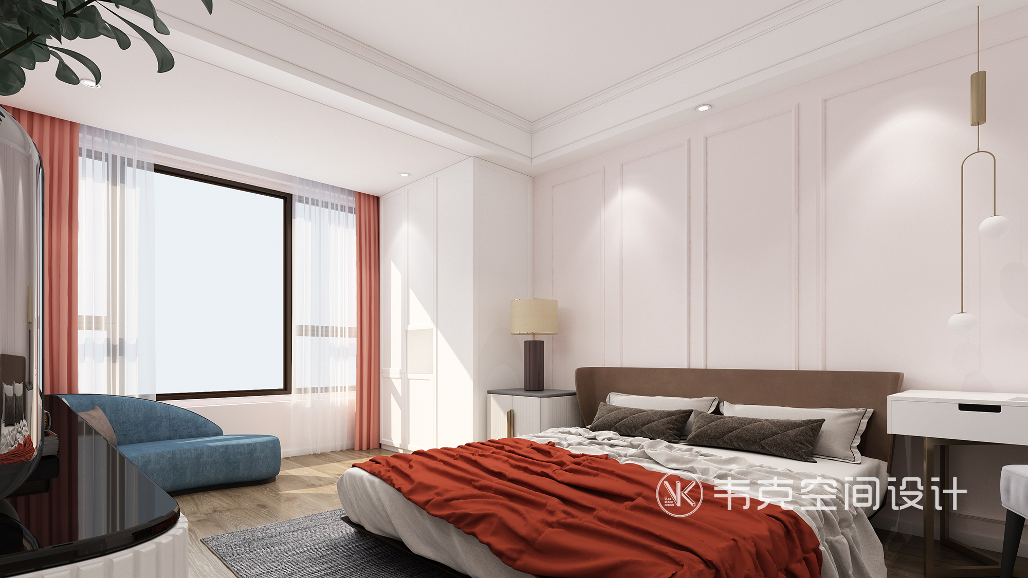 卧室图片来自韦克空间设计在韦克丨始于颜值，忠于内心的分享