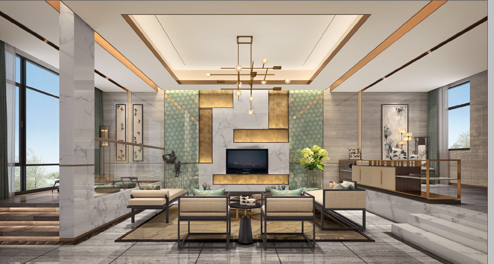 欧式 白领 小资 别墅 客厅图片来自文华东方工程设计在文华权设计--惠州白鹭湖别墅的分享