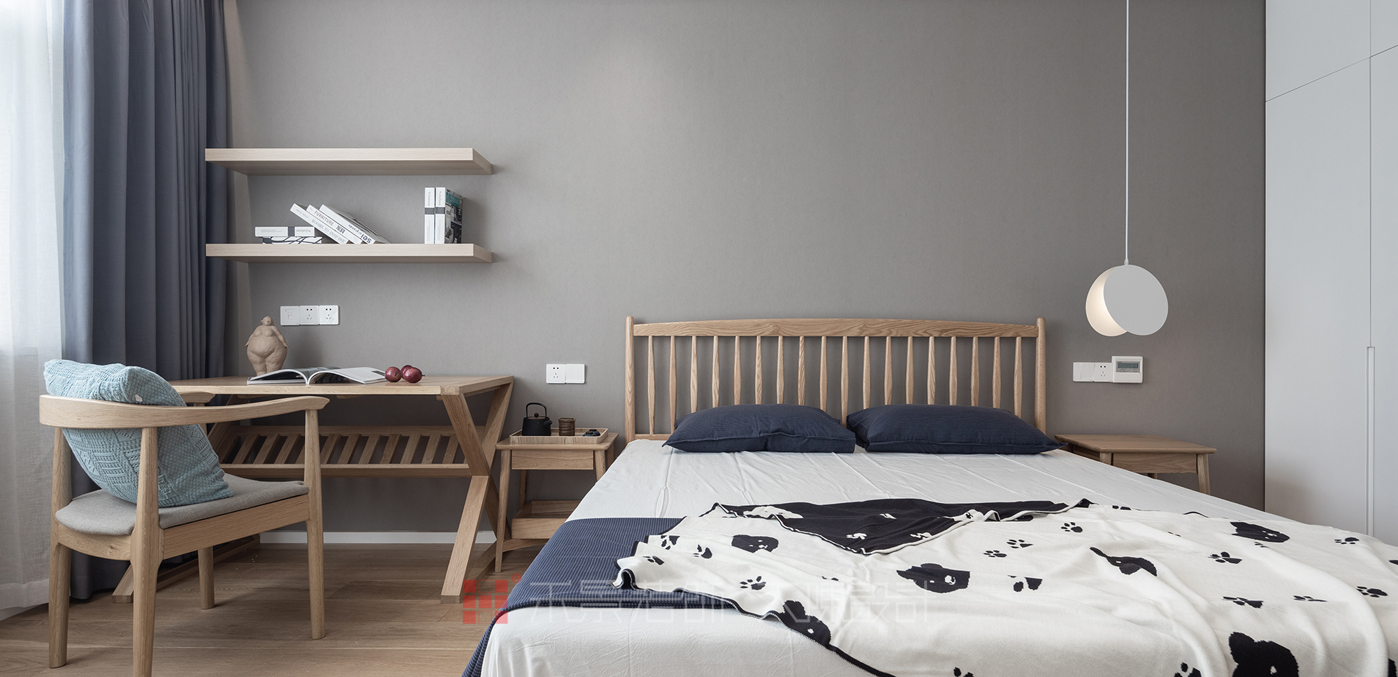 卧室图片来自禾景大陈设计在寻梦·归心的分享